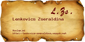 Lenkovics Zseraldina névjegykártya